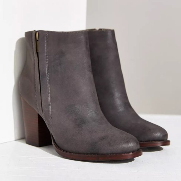 EUC Silence + Noise Half-Stacked Heeled Ankle Boot in Gray Sz 8.5 - Picture 4 of 10